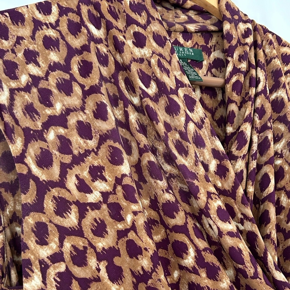 Ralph Lauren Size 8 Midi Dress Cinched at Sides Soft Classic Sophisticated Style - Picture 6 of 12